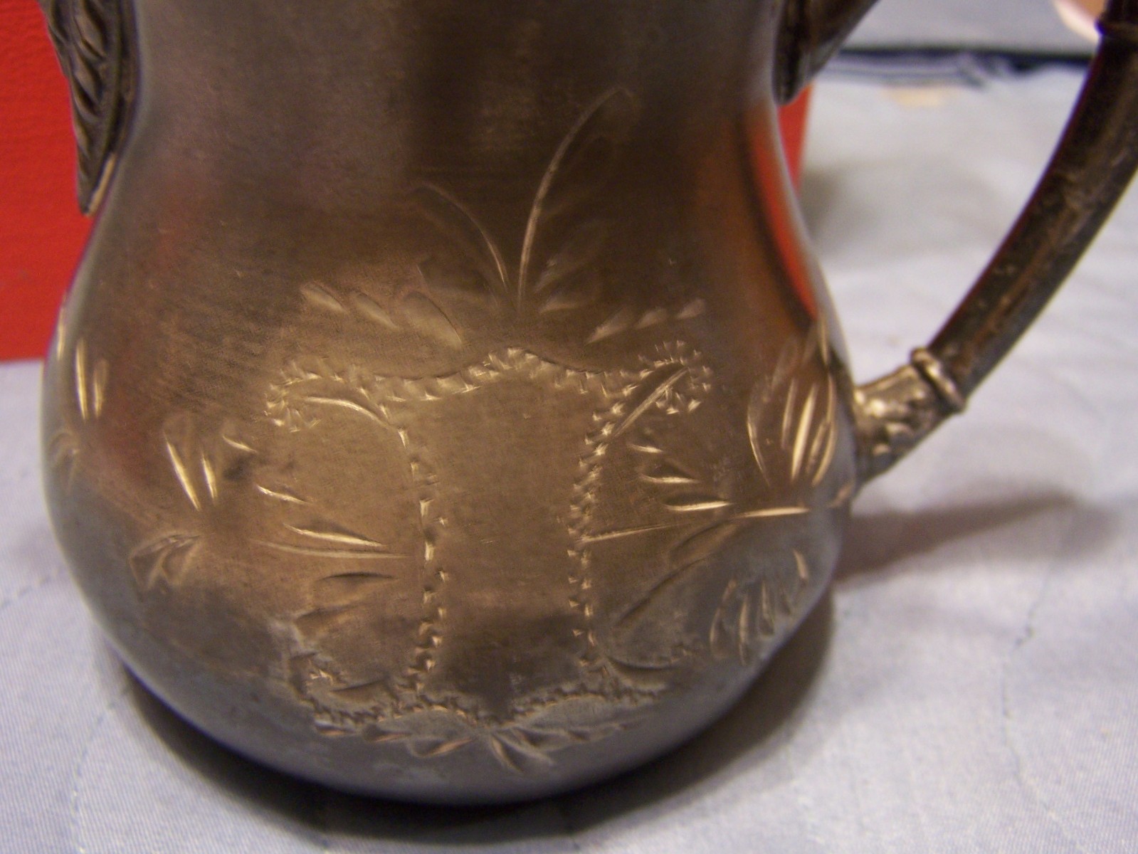 Waltham Quadruple Plate Creamer Etched