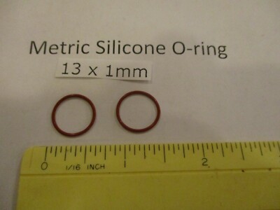 13mm ID x 15mm OD x 1mm thick SILICONE O-ring.  Quan 2.