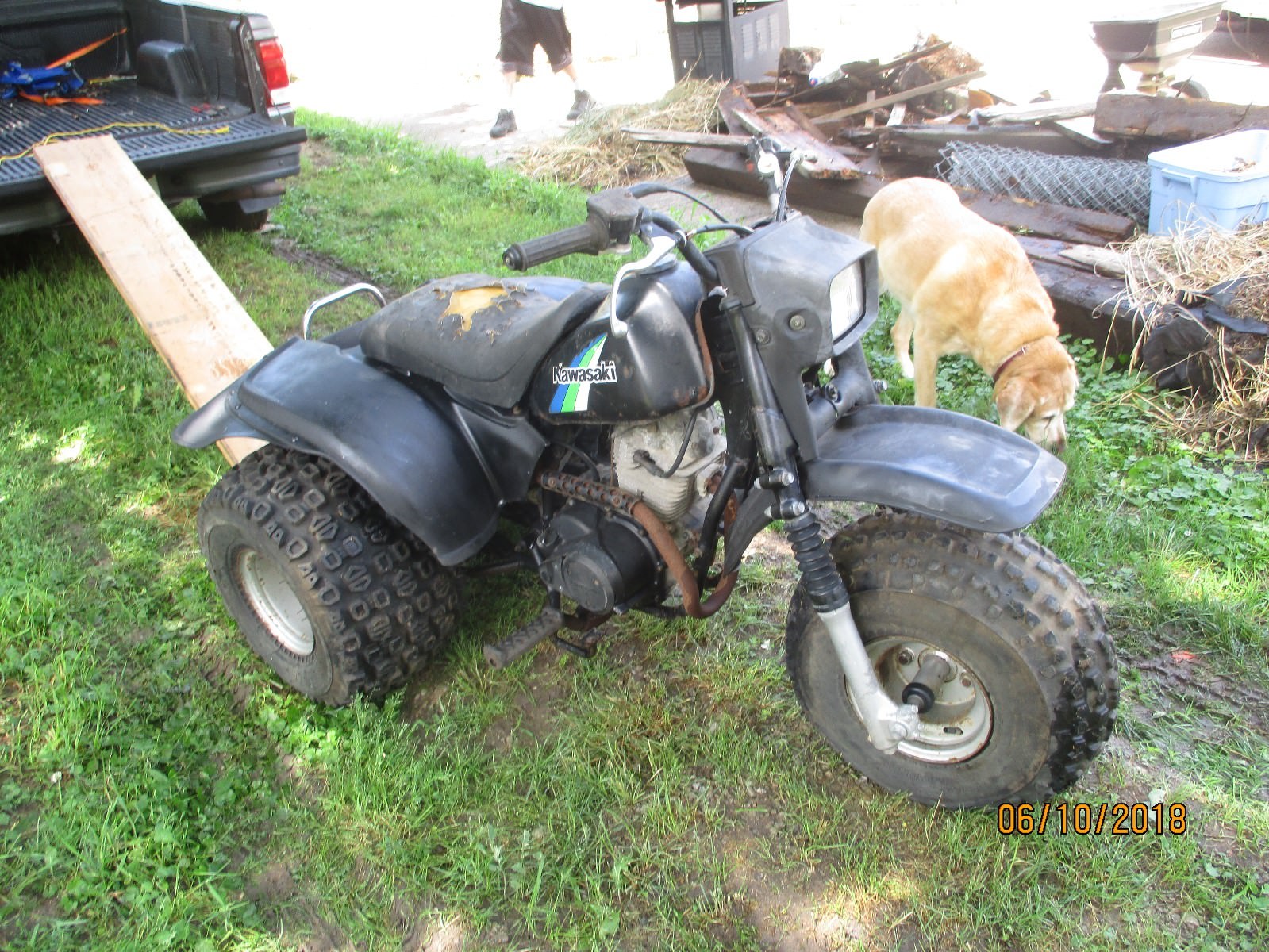 Vintage 1985 Kawasaki 160cc KLT 160A Complete Trike Three Wheeler Barn Find