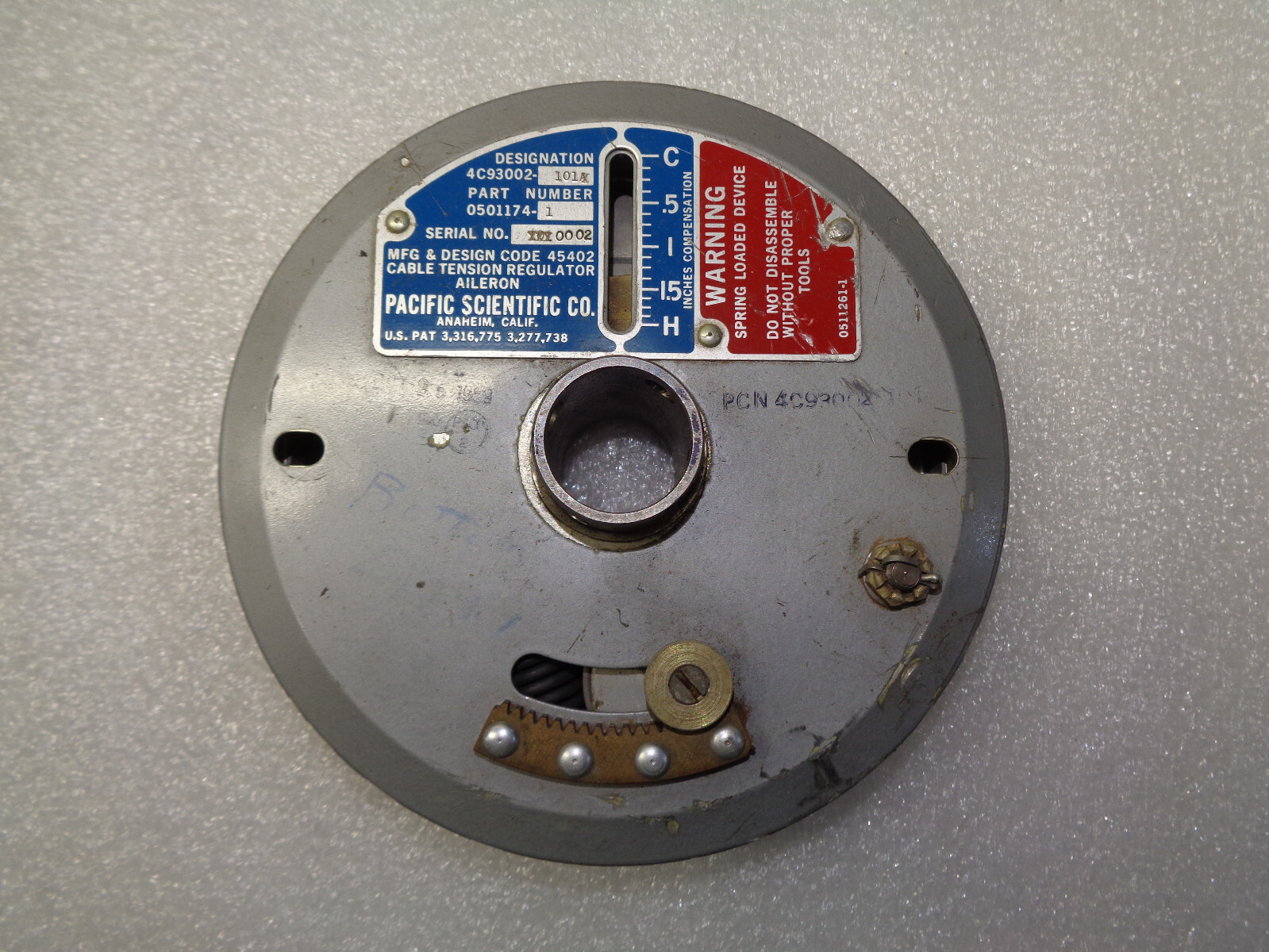 CABLE TENSION REGULATOR AILERON 0501174-1 BY PACIFIC CABLE TENSION REGULATOR AILERON 0501174-1 BY PACIFIC