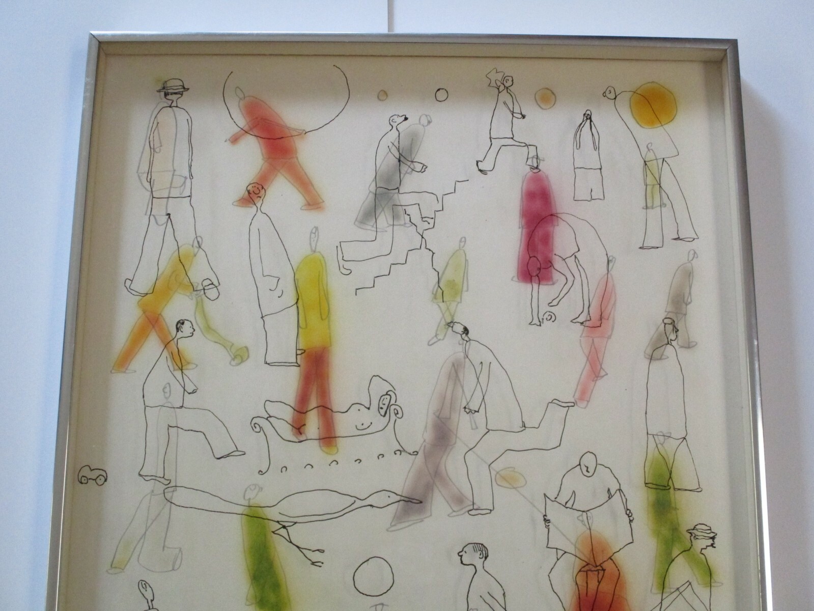 Robert Weil drawing pop op abstract expressionism modernism people urban city