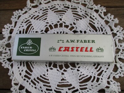 VTG.-NEW-A.W.FABER CASTELL#9610-BOX of 12 COPIER INK BLUE WOODEN PENCILS-GERMANY