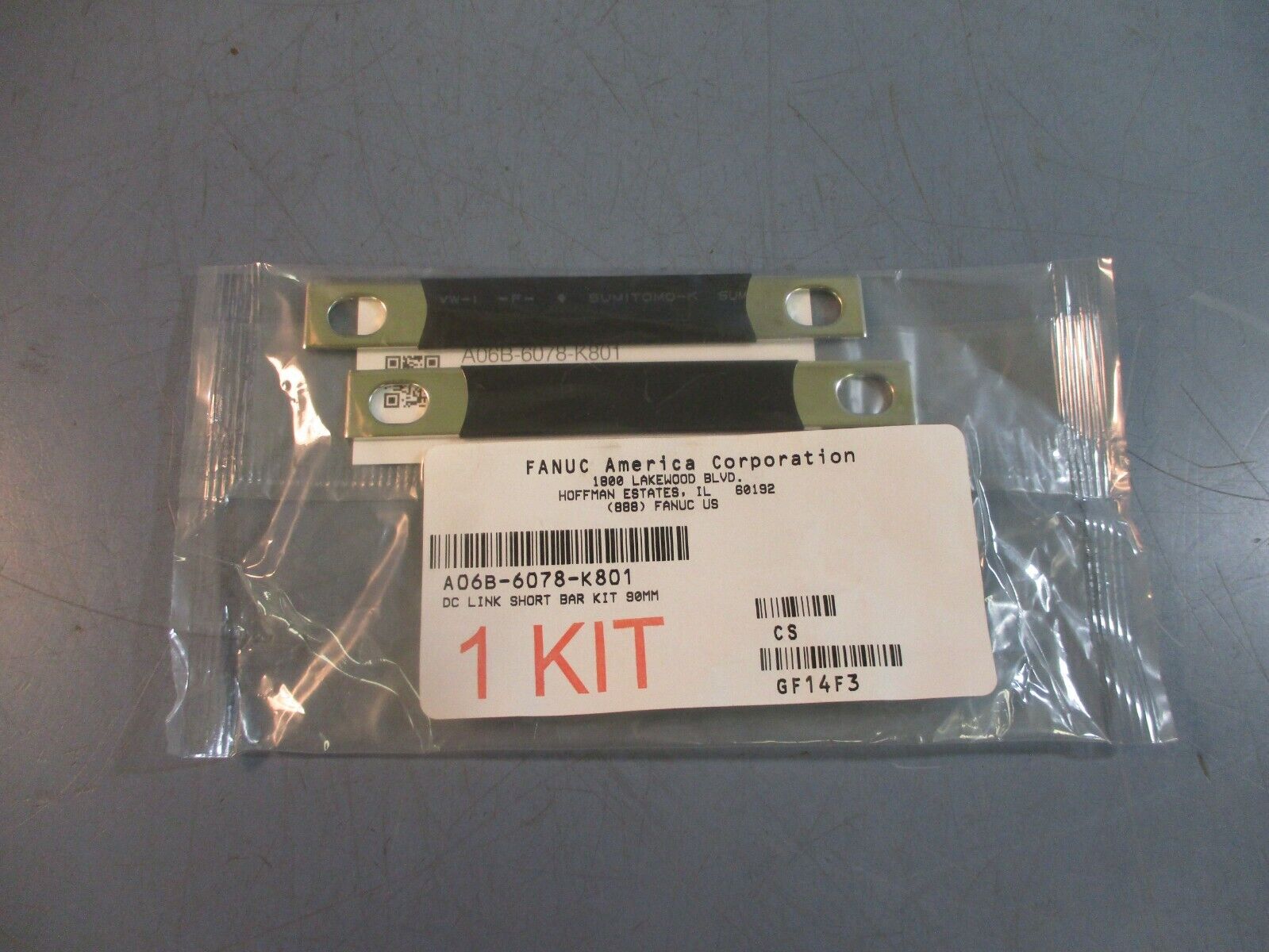Fanuc A06B-6078-K801 DC Link Short Bar Kit 90mm FACTORY Fanuc A06B-6078-K801 DC Link Short Bar Kit 90mm FACTORY