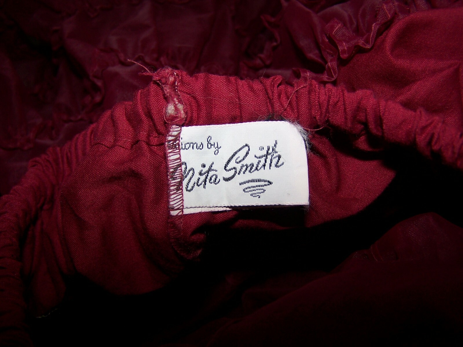 Vintage Fashions by Nita Smith Square Dance Petticoat Burgundy Waist 22-44