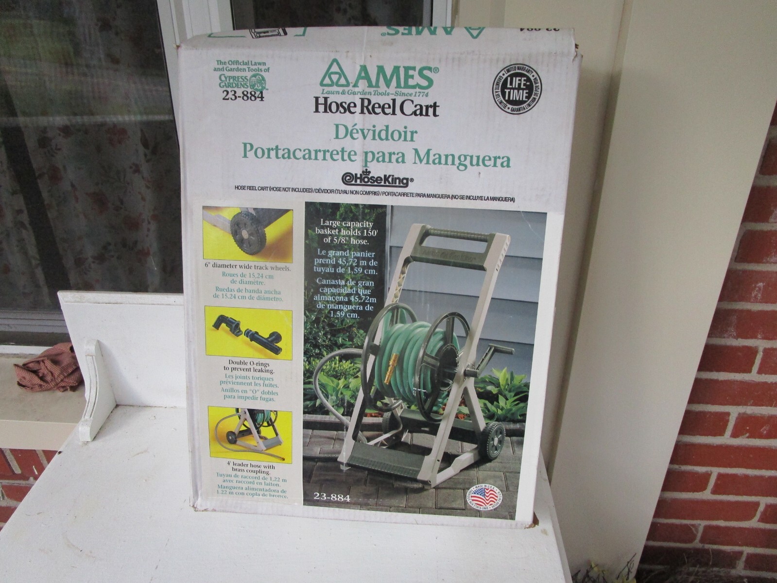 AMES GARDEN HOSE REEL CART 23-884 NEW IN BOX