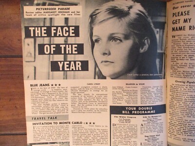 1959 Picturegoer Mag(CAROL LYNLEY/MYLENE DEMONGEOT/MARION RYAN/THE KINGSTON TRIO