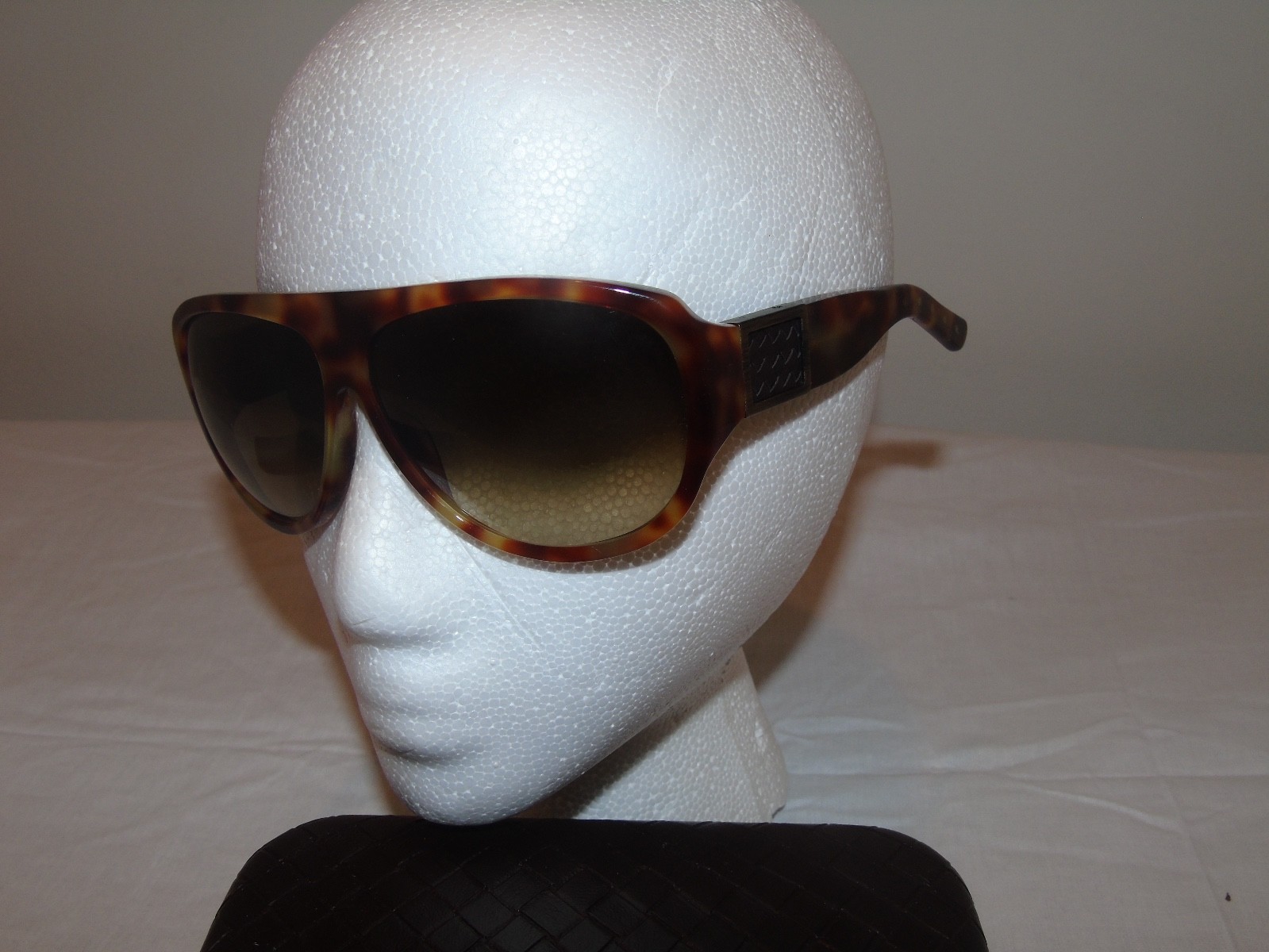 Pre-owned Bottega Veneta Aviator Bv74s Brown Havana Sunglasses