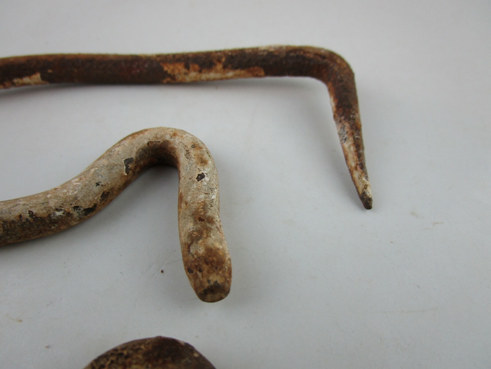 Vintage Antique Iron Latch Hooks Rustic Gate Barn Door 6-1/4'', 5'' Lot of 4