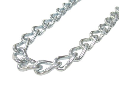 #4 Twist Link Machine Chain Bright Polished 205 LBS Working Load - Rigging