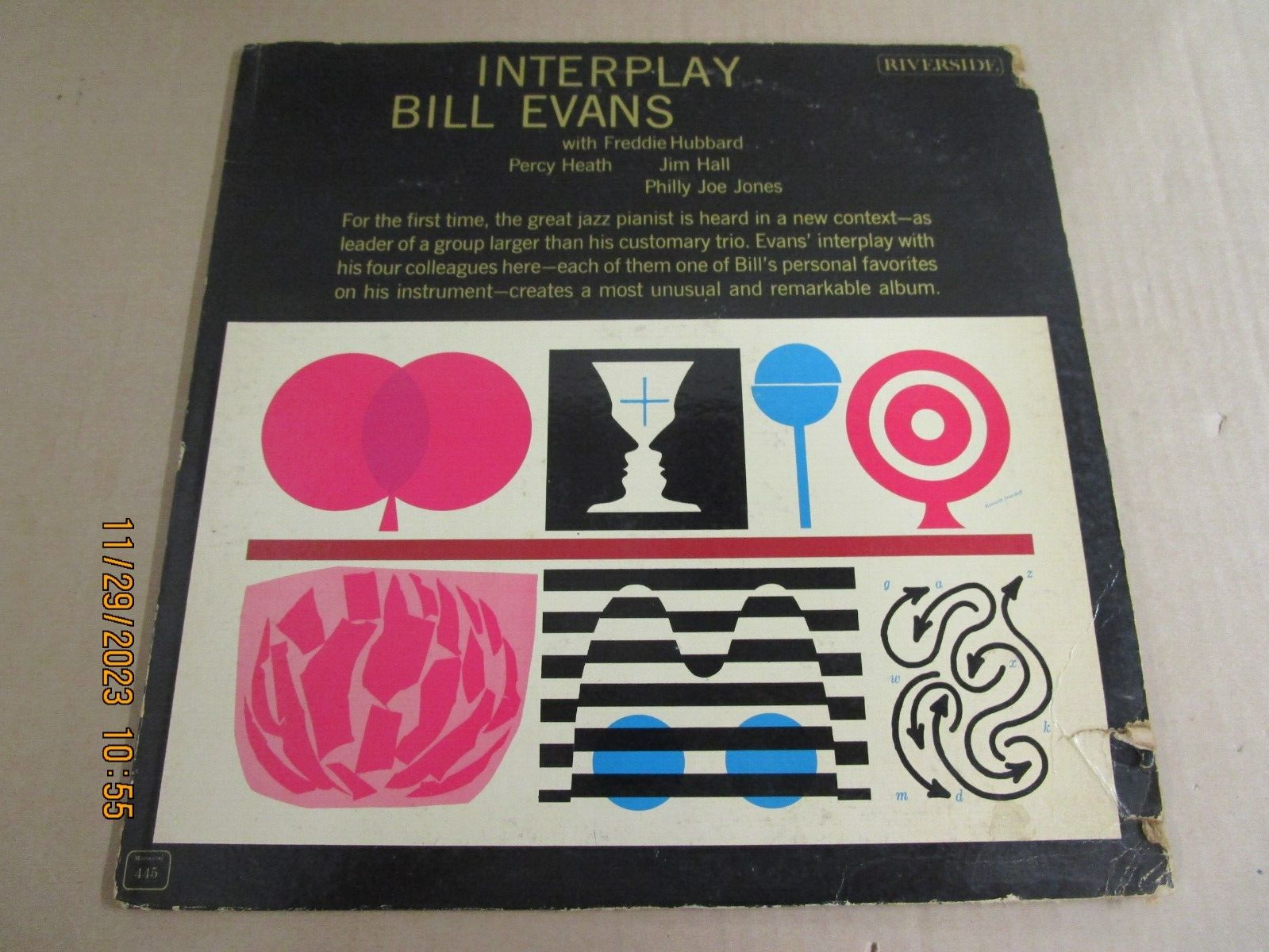 BILL EVANS Interplay Vinyl Used! 1962 Riverside Records RM