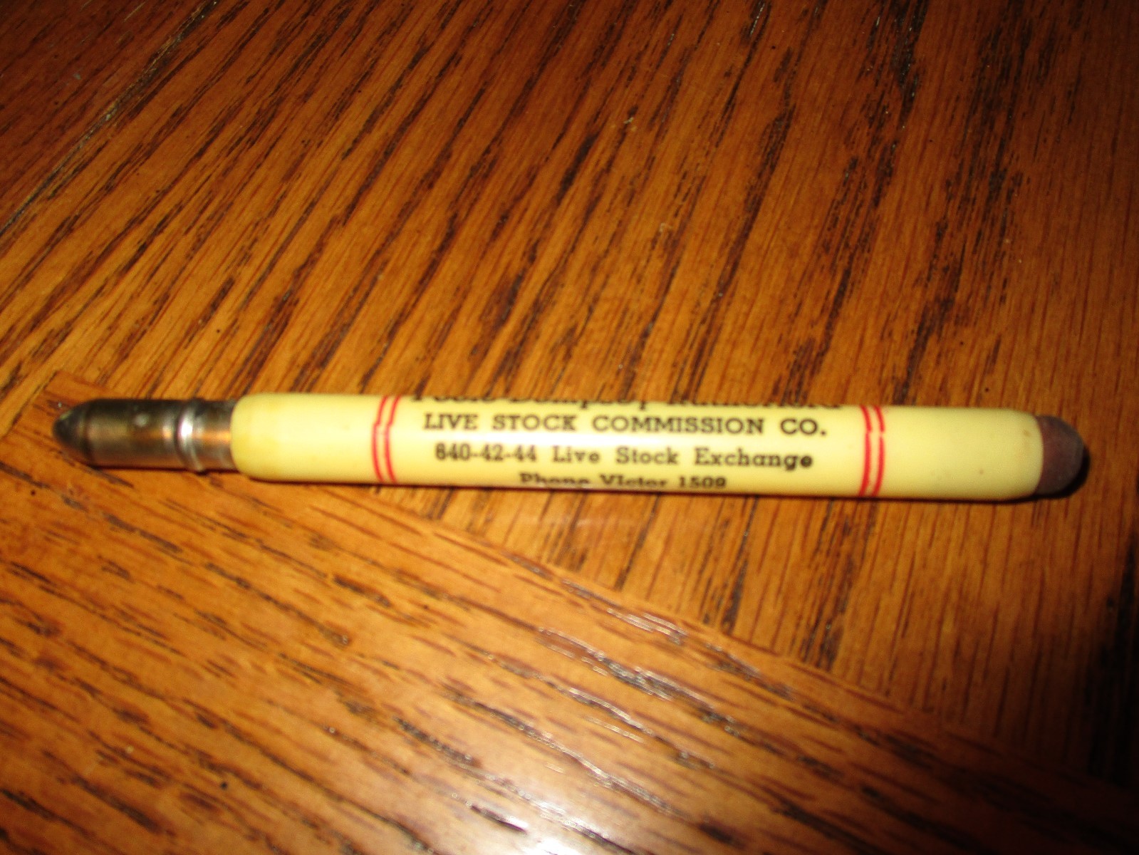 Old Bullet Pencil Poole-Dempsey-Rutherford Live Stock Comission Co. KS City, MO