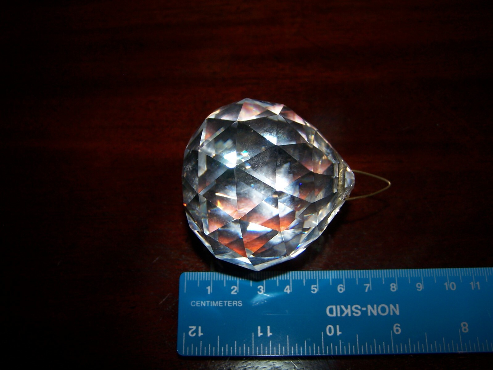 Lovely 70mm Faceted Spherical Globular Crystal Hanging Prism Ball For Light EC