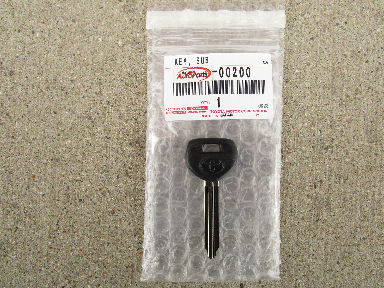 FITS: 91 - 93 TOYOTA MR2 MASTER UNCUT KEY BLANK OEM BRAND NEW