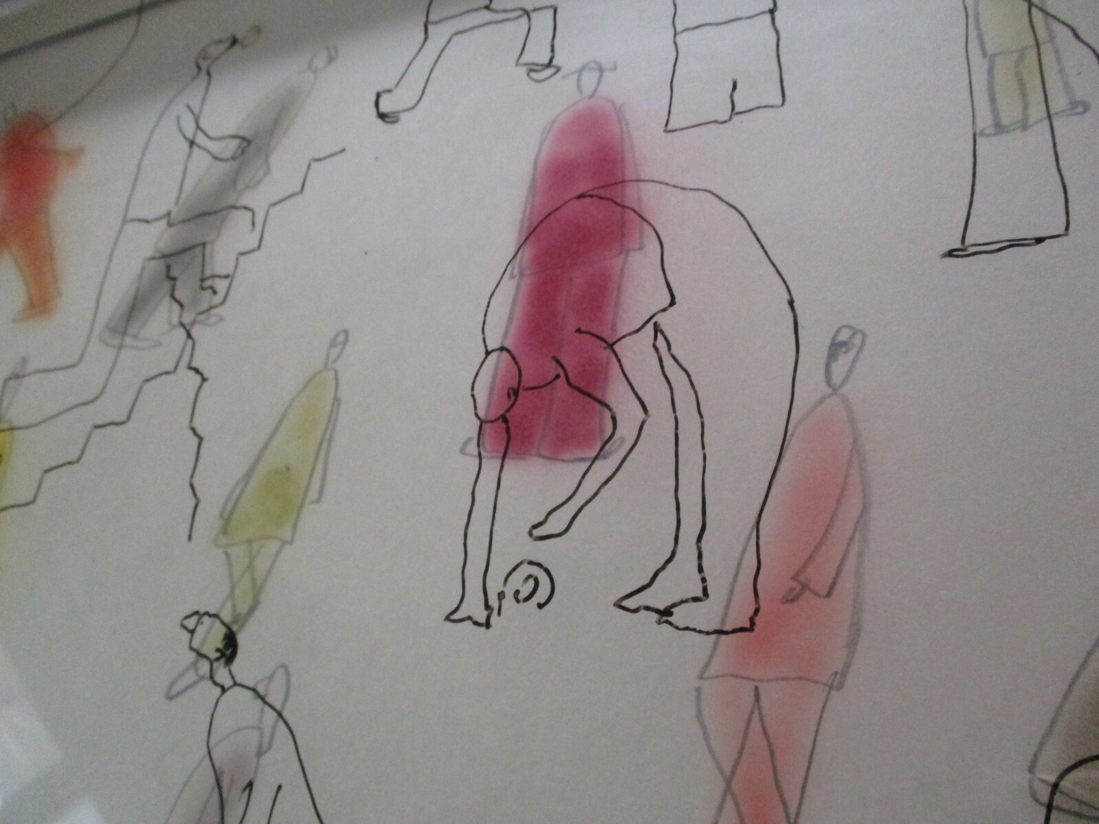 Robert Weil drawing pop op abstract expressionism modernism people urban city
