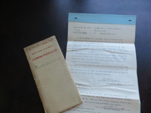 1917 Pennhurst Insane Hospital 5 year old admitted 105 years ago signed document