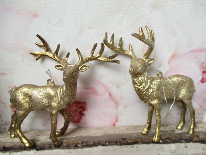 Elch Hirsch Tier Renntier HÃ¤Ngend Herbstdeko Weihnachten Landhaus Shabby Baumdek