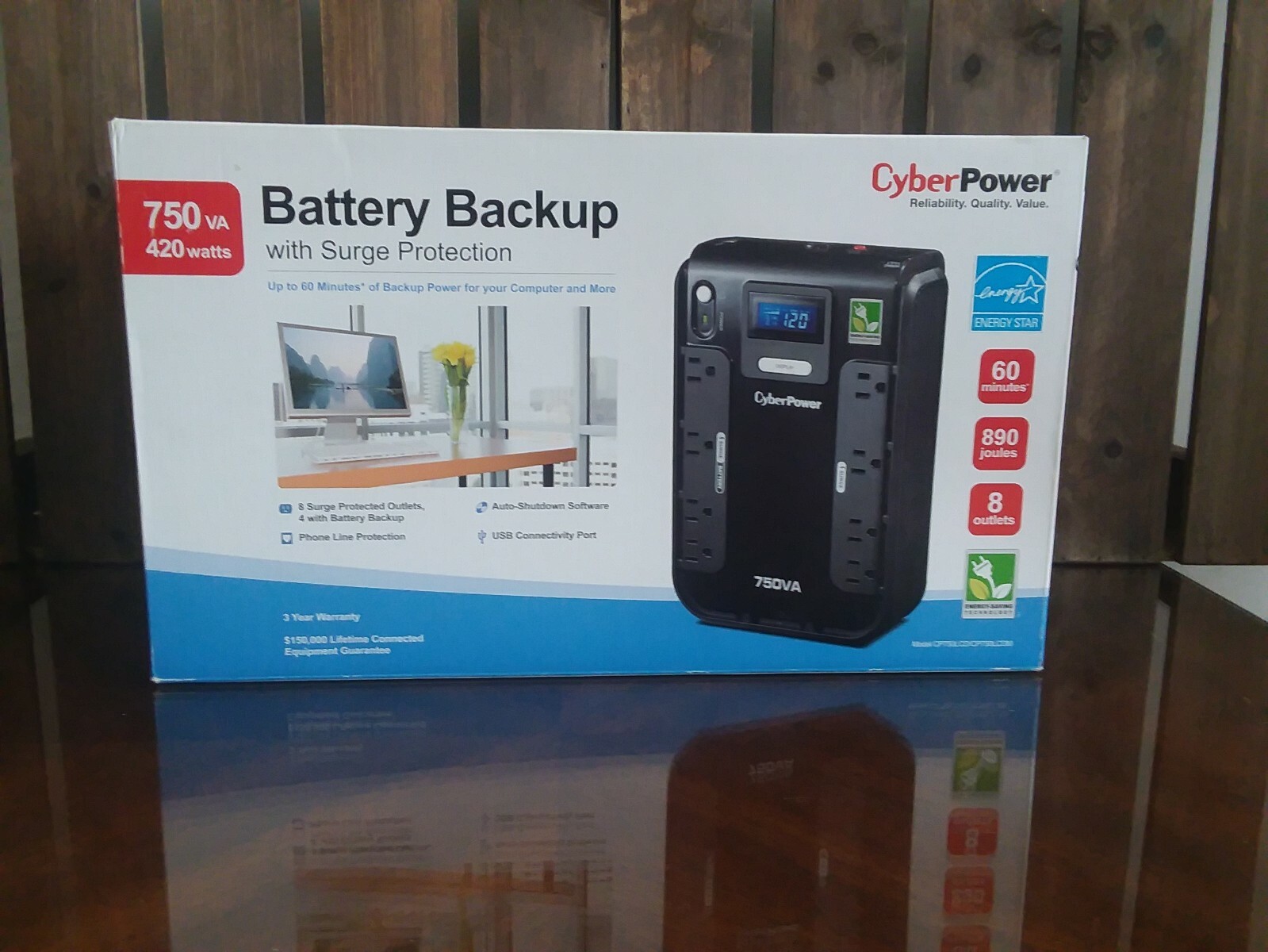 CyberPower CP750LCD Intelligent LCD 750VA/420W Desktop UPS