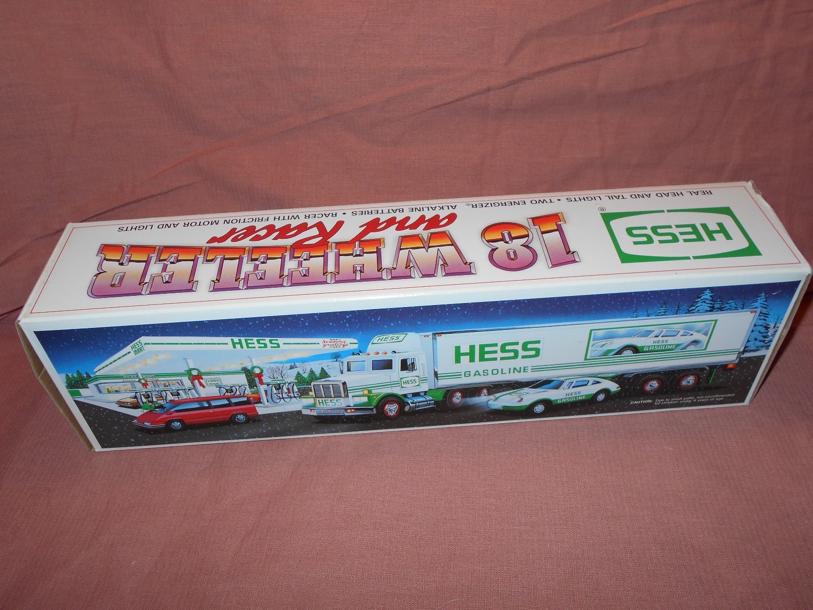 1992 Hess Toy Truck 18 WHEELER AND RACER  NIB ABSOLUTELY PERFECT