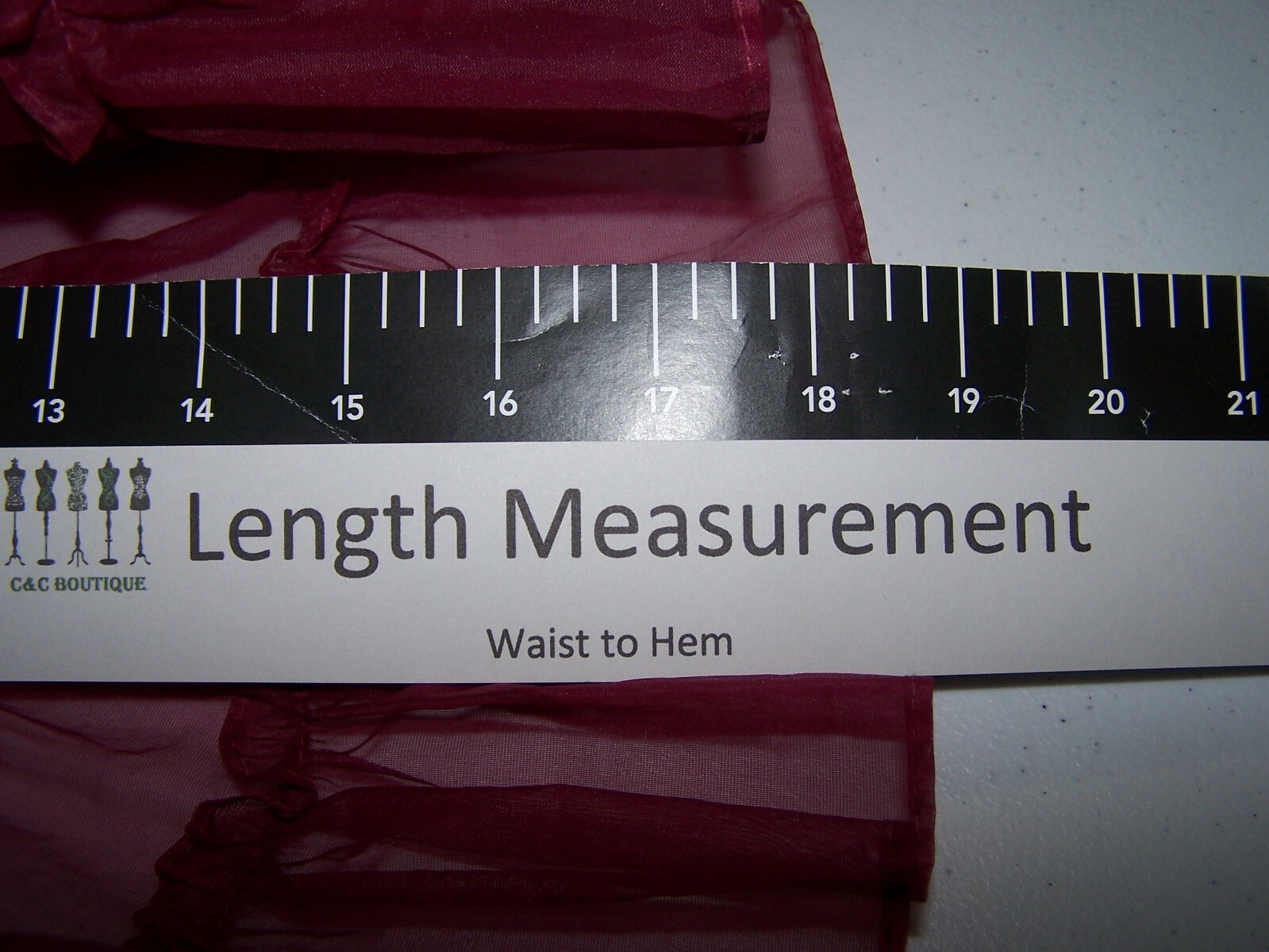 Vintage Fashions by Nita Smith Square Dance Petticoat Burgundy Waist 22-44