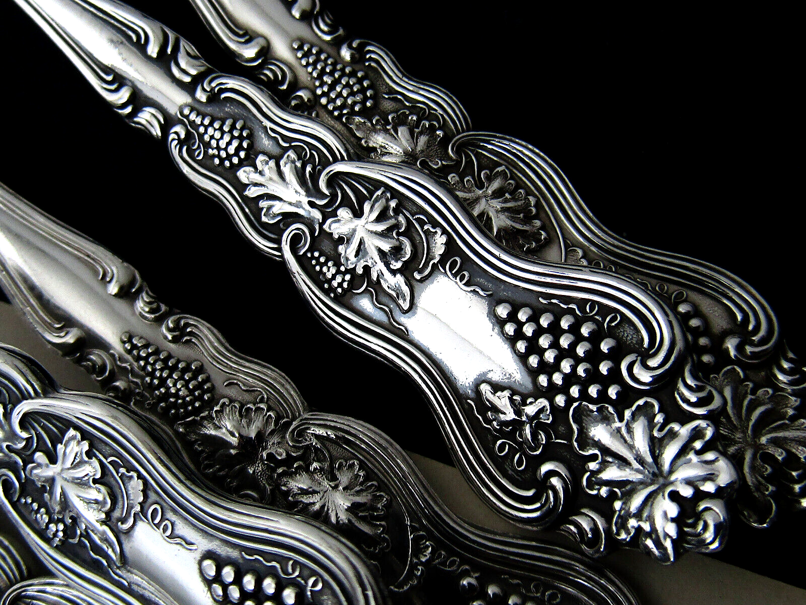 ❤️ MOSELLE AMERICAN SILVER LUNCH FORK 7” ART NOUVEAU c.1906- SOLD BY PC