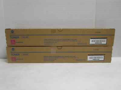 2-Genuine Konica Minolta TN514 MAGENTA TONERS A9E833H (250g) each NEW Sealed
