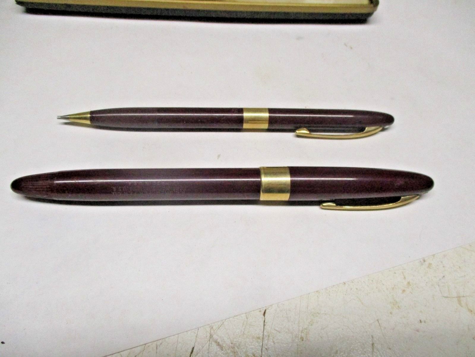 Sheaffer's Bergundy Snorkel Fountain Pen Mech. Pencil Set in case & instructions