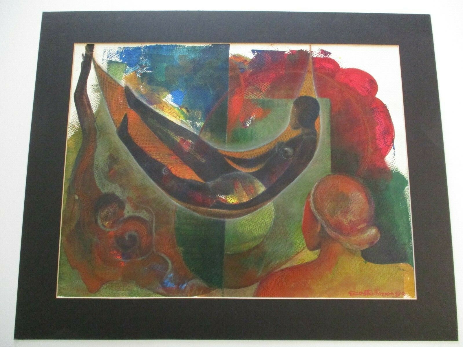 CASTELLANO  PAINTING CUBIST CUBISM NUDE RARE SURREALISM MODERNISM EXPRESSIONISM