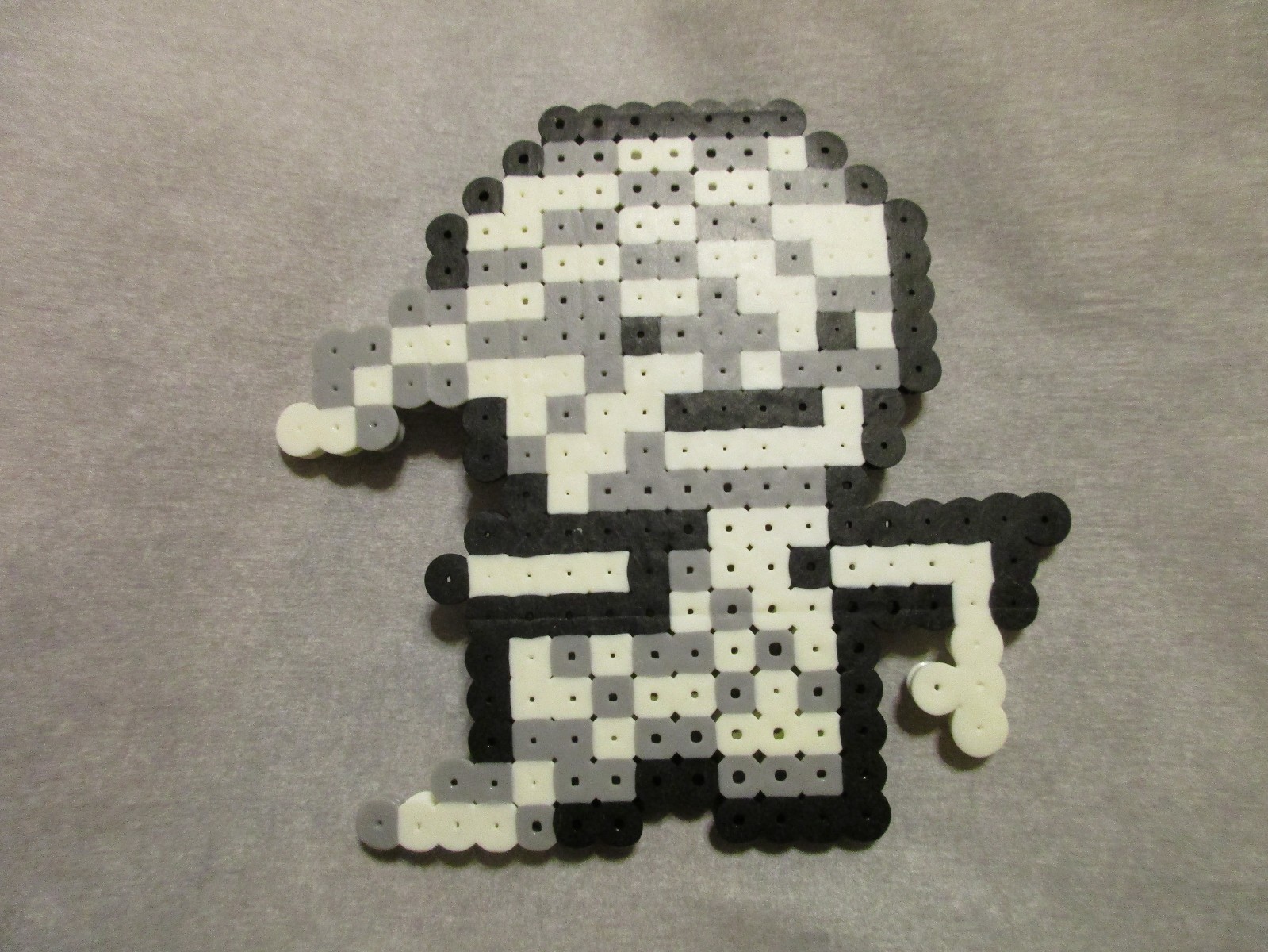 Werewolf Mummy Movie Monsters Halloween perler bead pixel wall art spooky decor