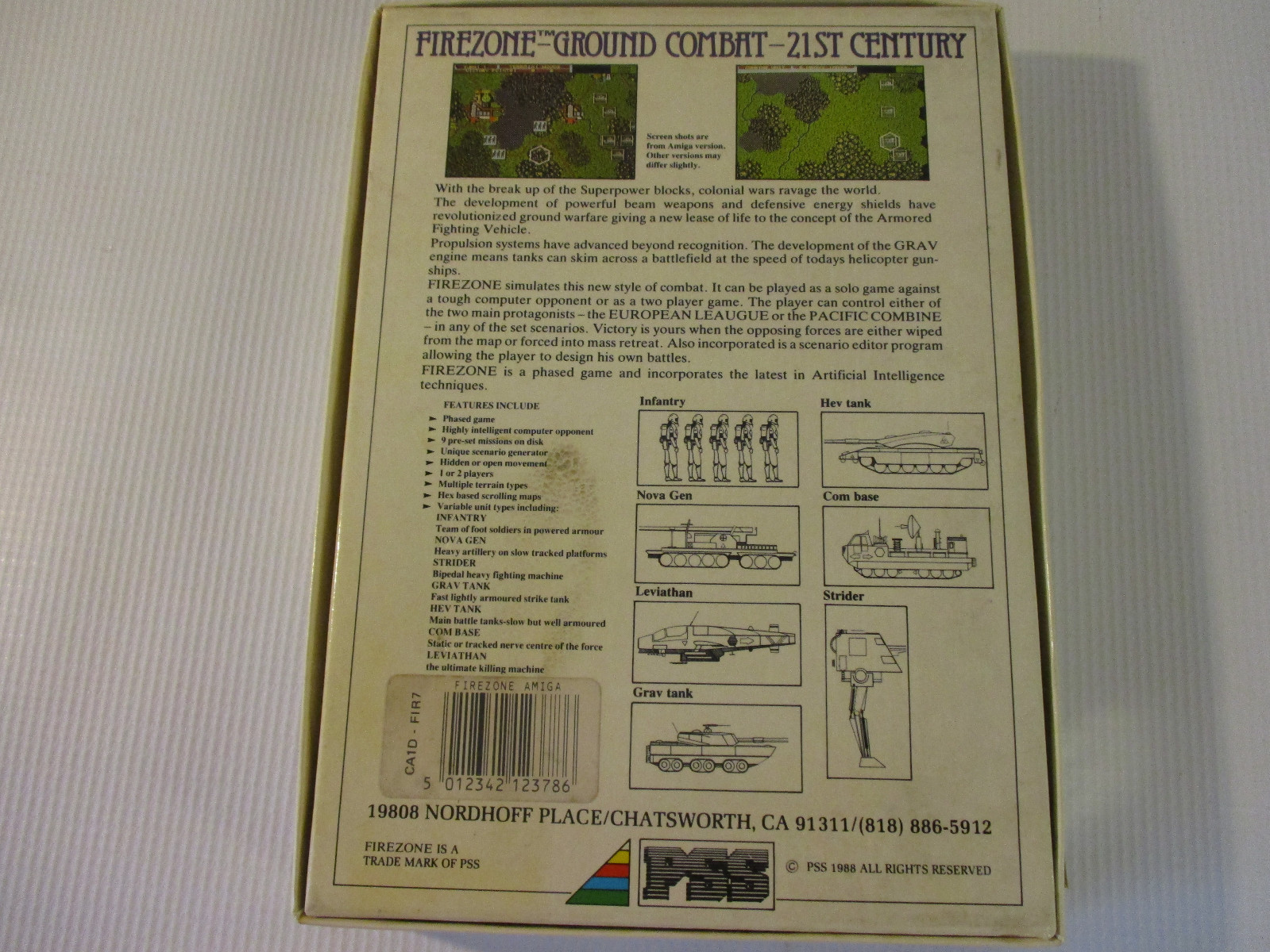Rare FIRE ZONE Commodore Amiga Game by PSS!!