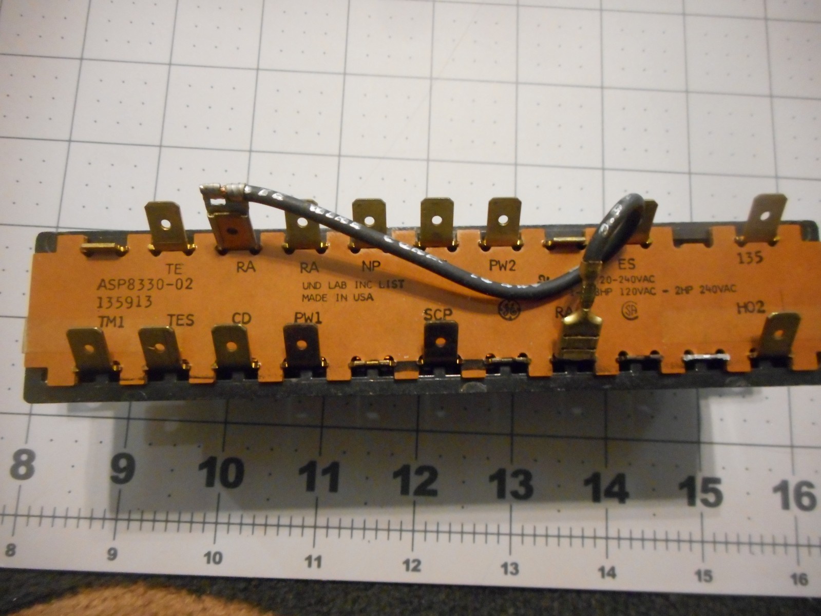 Thermador Bosch 8 Button Dishwasher Selector Switch NEW Vintage Part    (B-5)