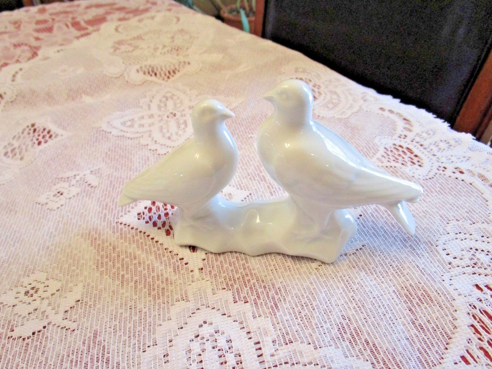 Vintage Haviland Limoges White Birds Figurine Signed & #'ed by Mary Haviland EXC