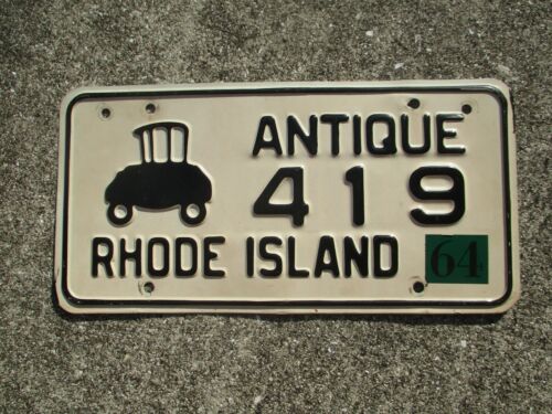 Rhode Island  1964 Antique  license plate #  419