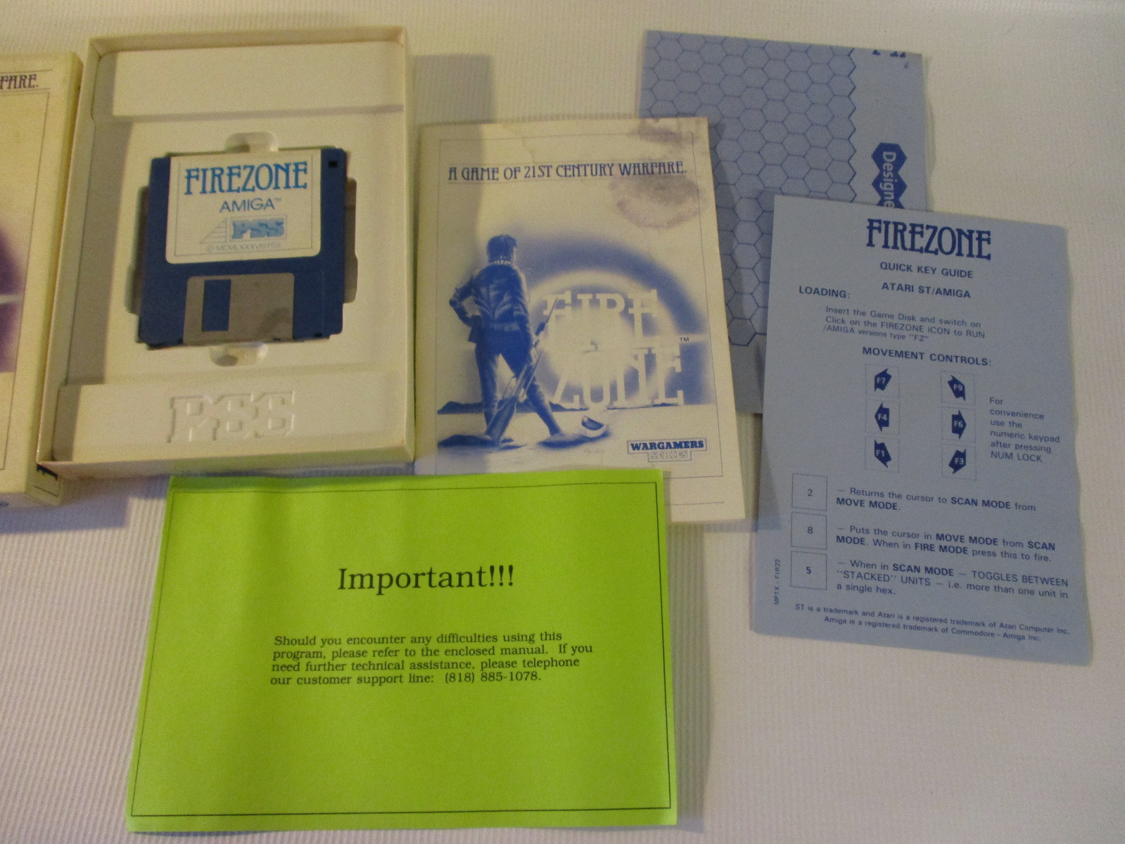 Rare FIRE ZONE Commodore Amiga Game by PSS!!
