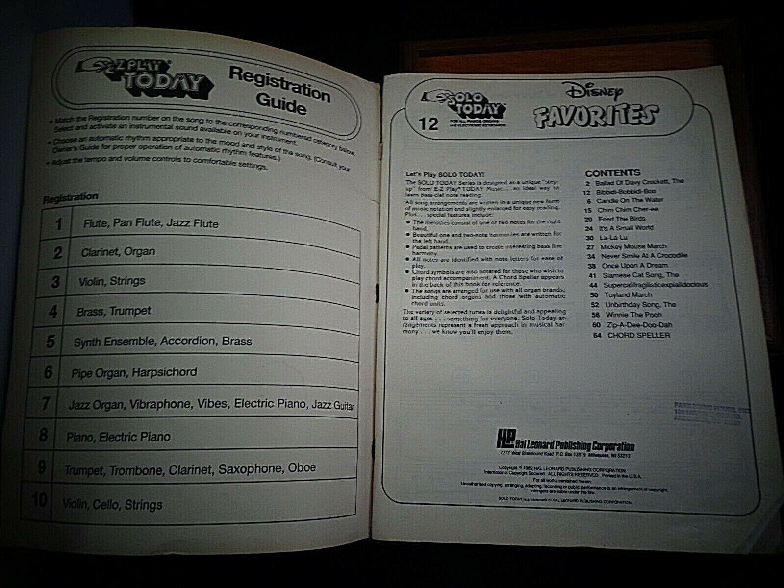 Solo Today Song book Disney Favorites/ Pianos Organs & Keyboards 16 songs