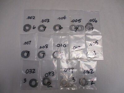 80 DE-STA-CO Brand horizontal Milling 7/8'' Arbor shim Spacers 14 different sizes