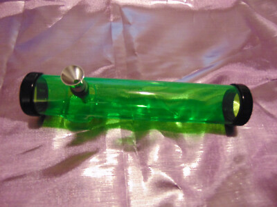 Acrylic 8'' Steam Roller Tobacco Smoking Pipe With Metal Bowl  1.5'' Mouth ASG