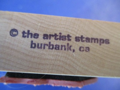 LION FACE THE ARTIST STAMPS RUBBER STAMP WOOD MTD