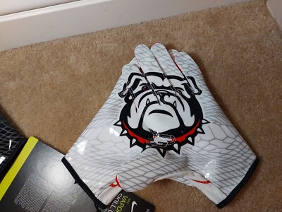 NIKE VAPOR KNIT 2 NCAA GEORGIA BULLDOGS XXL RECEIVER FOOTBALL GLOVES, PGF548 NWT