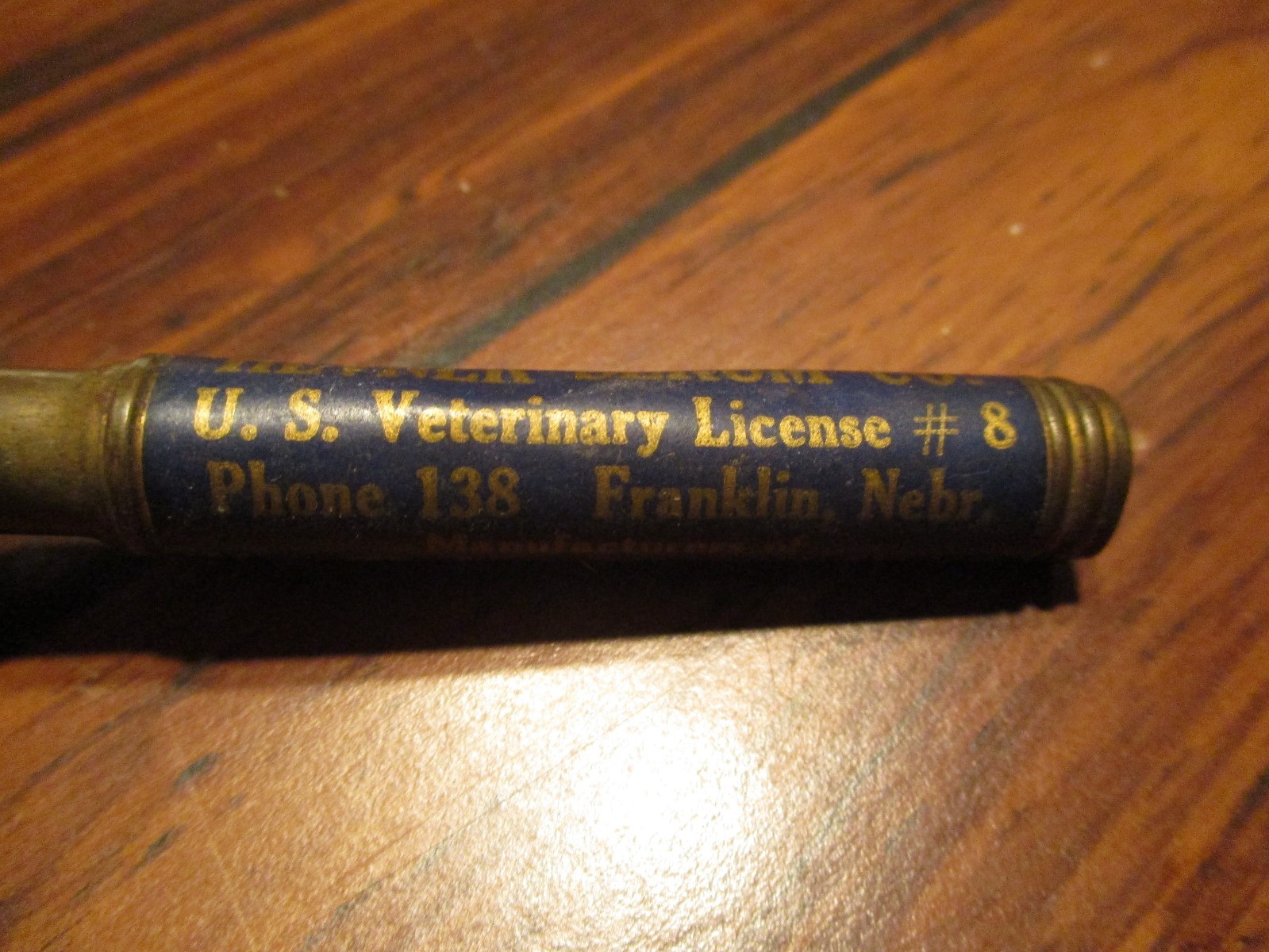 Old Bullet Pencil Hevner Serum Co. Franklin Nebraska