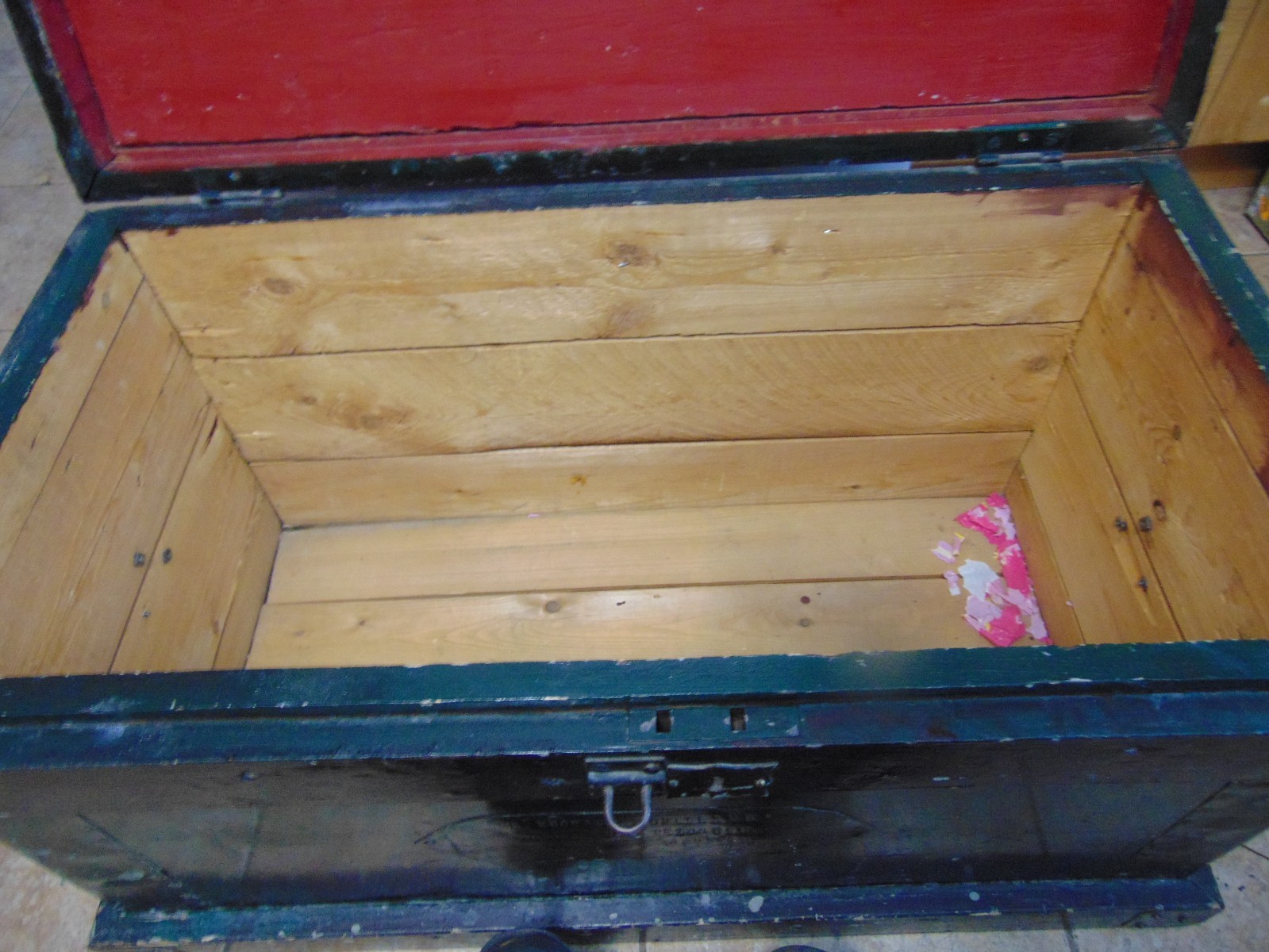 vintage/antique  wooden  trunk-chest   nice  # 5533