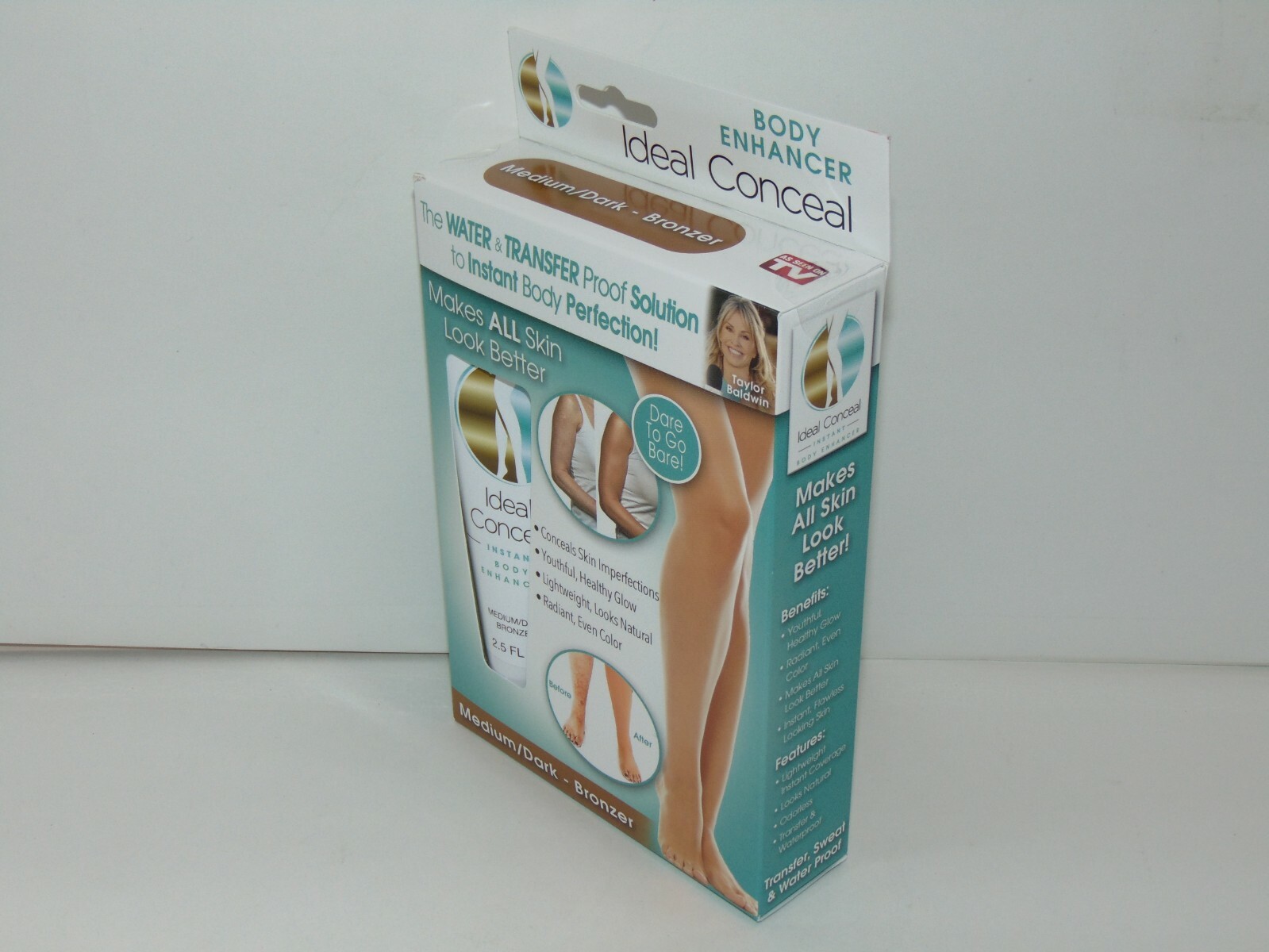 Ideal Conceal Instant Body Makeup Cream Enhancer - Medium/Dark - Bronzer NIB NEW