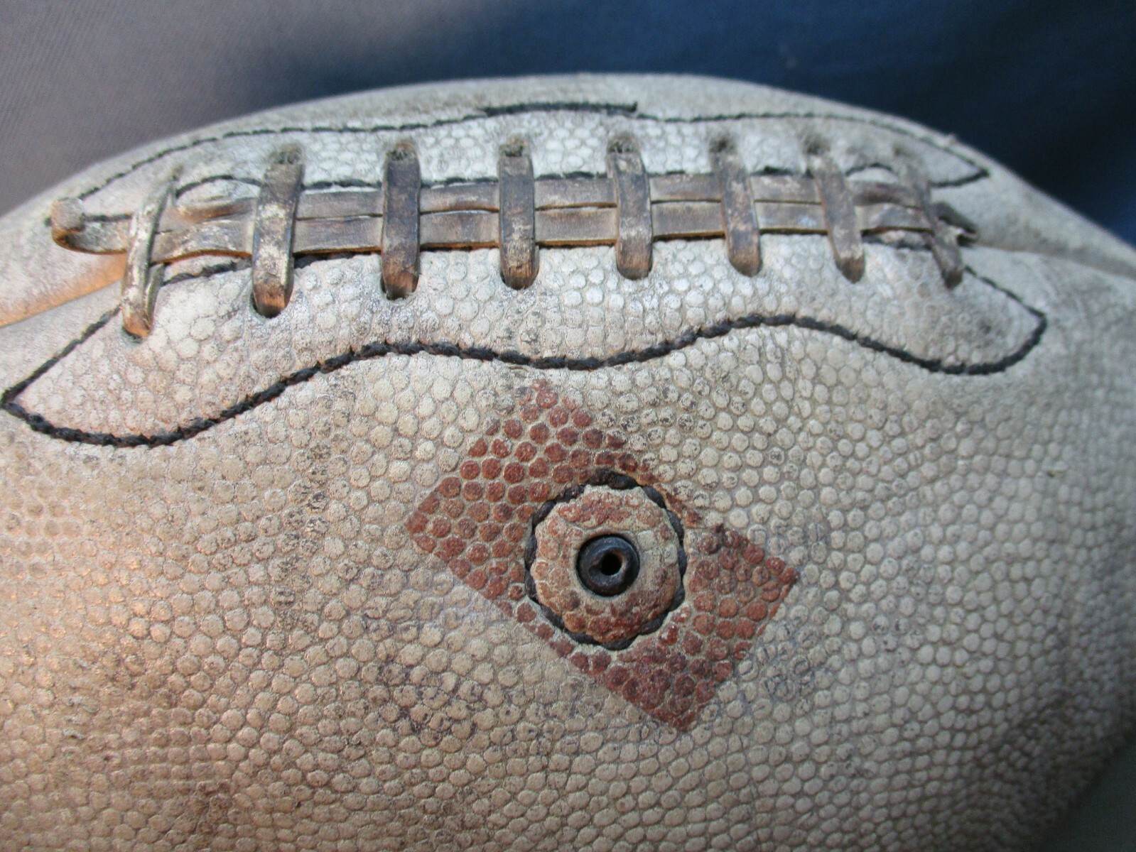 RARE Wilson Intercollegiate WRW Football, vintage WHITE Night Ball