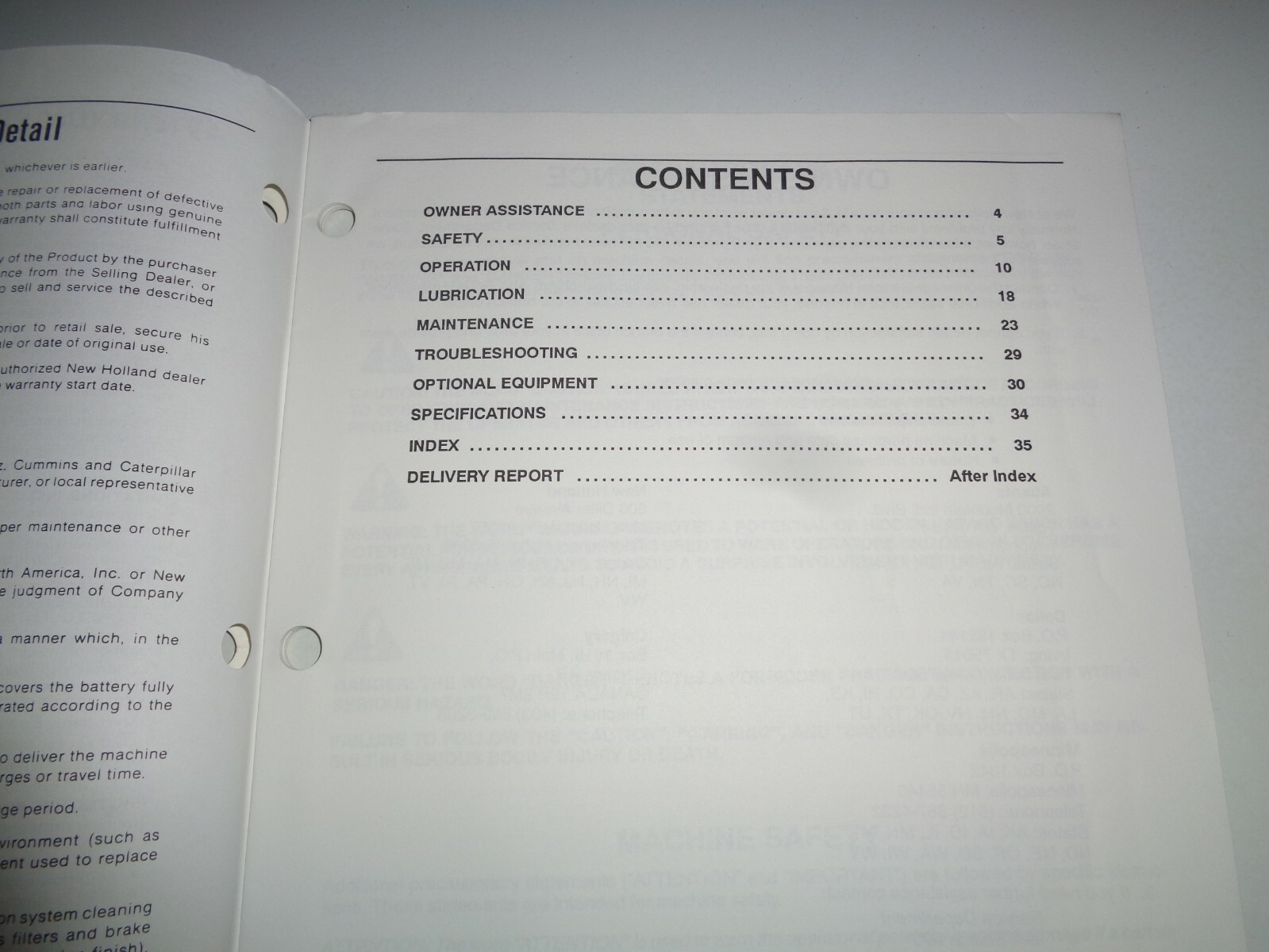 New Holland 130 145 155 165 185 Manure Spreader Operators Manual 7/1995 NH