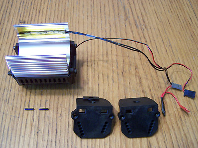 Fits Traxxas 8s X-Maxx Dual Cooling Fan Motor Mount Heatsink Temp Voltage Sensor