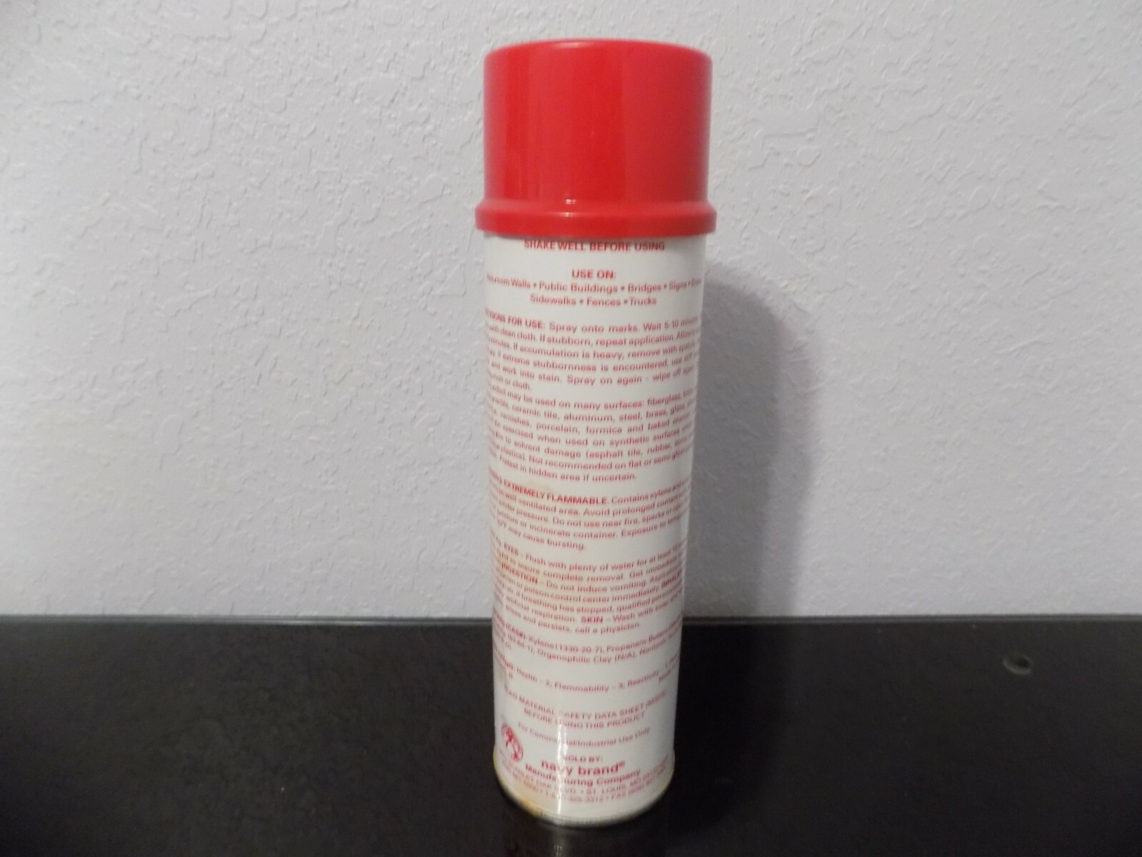 Navy Brand VANDAL Away MARK SPRAY PAINT GRAFFITI REMOVER 15 Oz. Can New