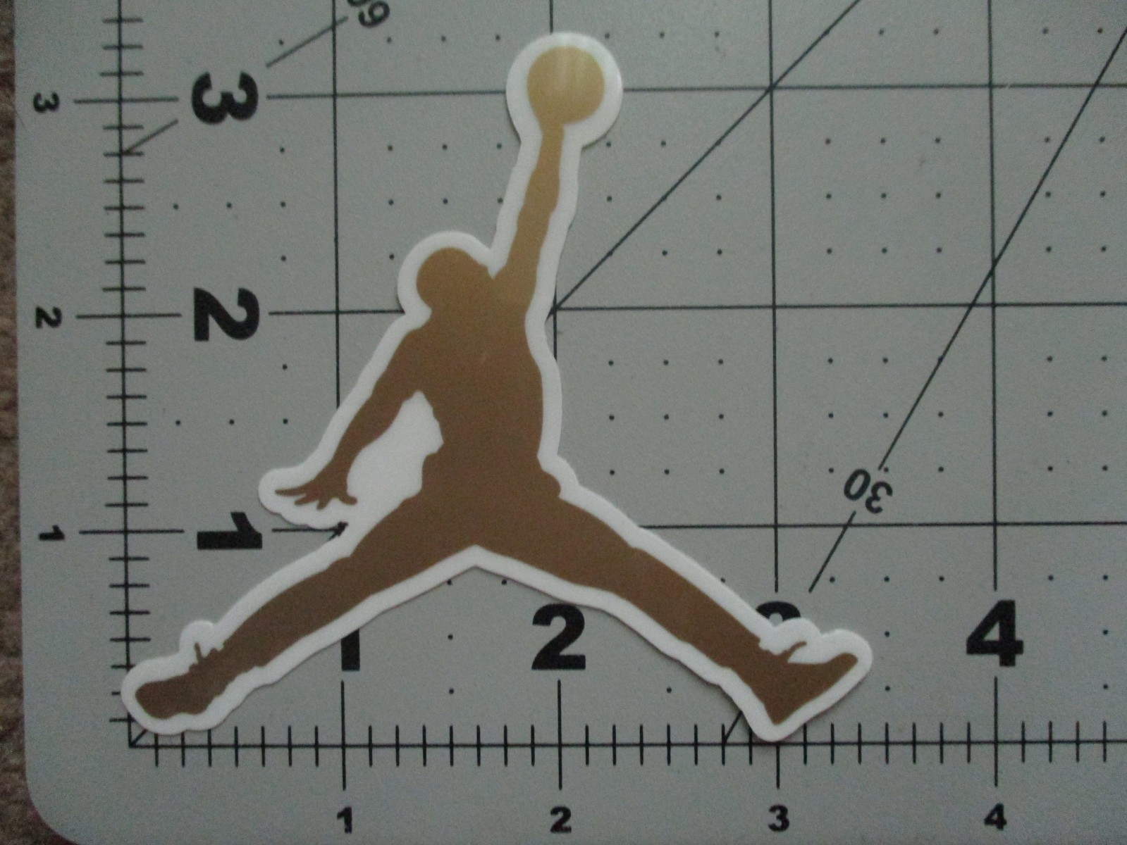 NIKE Sticker JORDAN GOLD JUMPMAN Swoosh Logo 4.25
