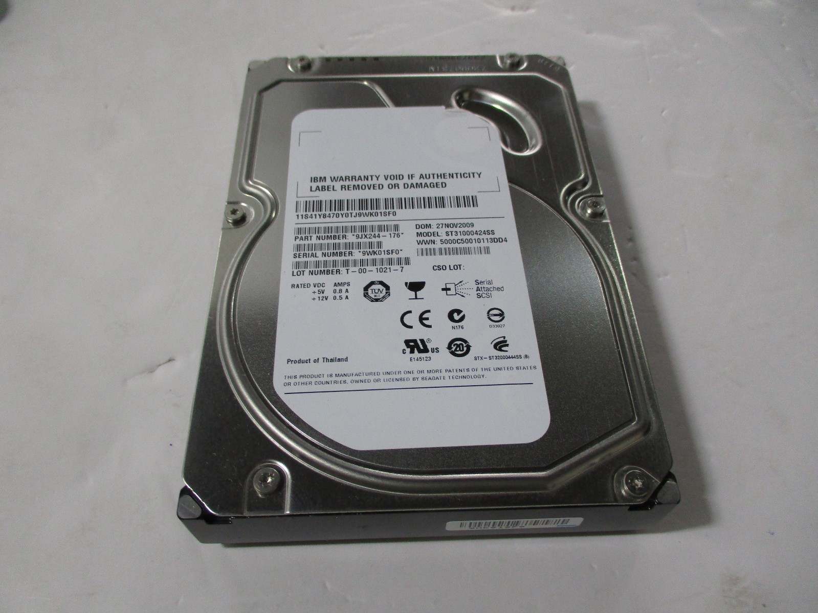 Seagate ST31000424SS 9JX244-176 1TB 7200RPM 3.5 Seagate ST31000424SS 9JX244-176 1TB 7200RPM 3.5