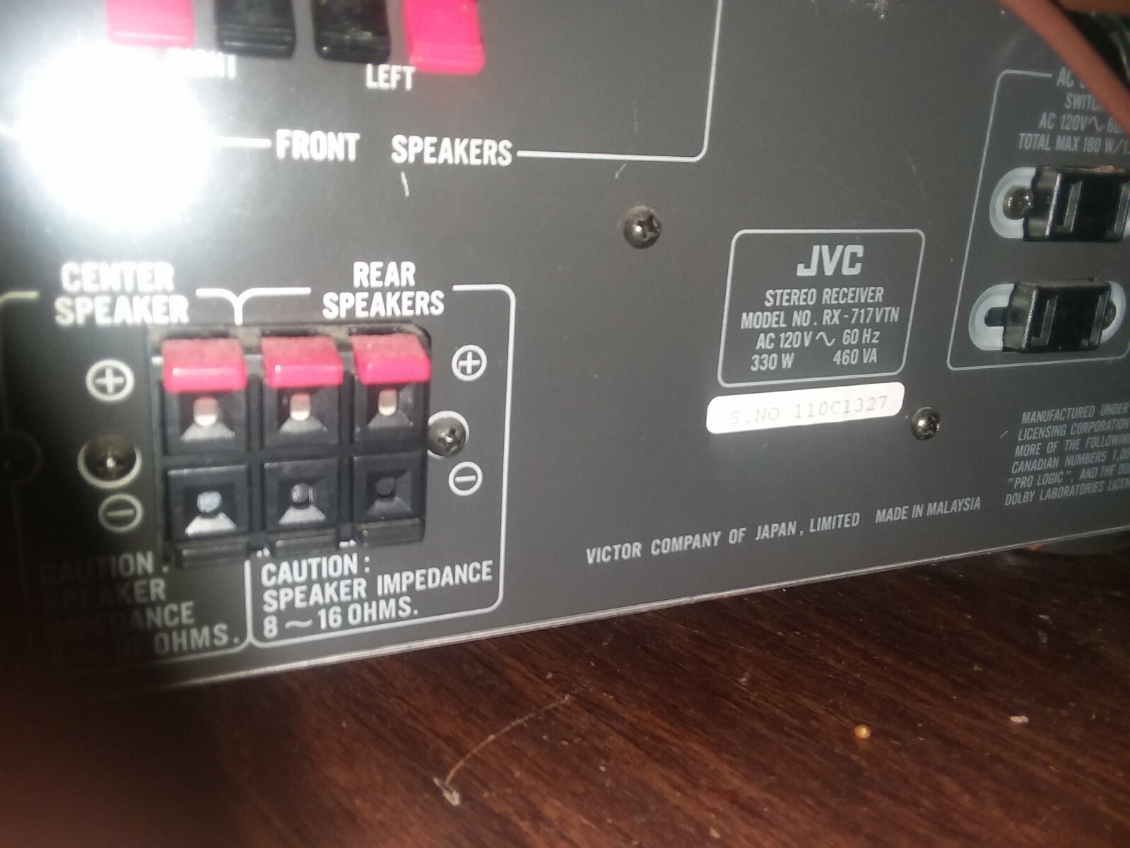 JVC RX-717 + Remote - Works Great