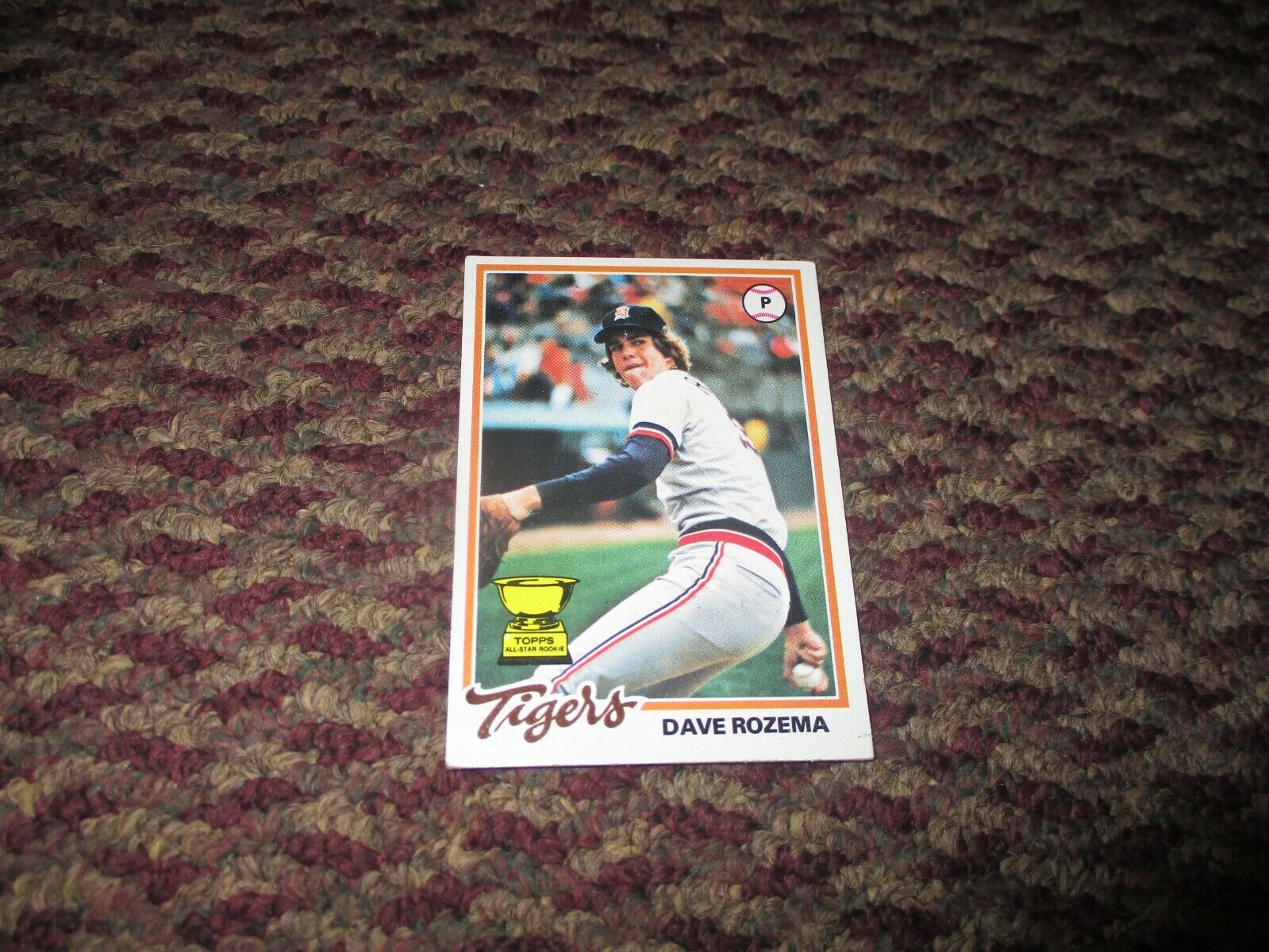 1978 Dave Rozema Detroit Tigers Topps All Star Rookie #124 Baseball Card. rookie card picture