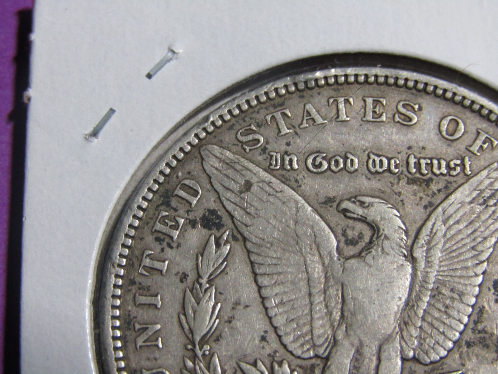 1892-O $1 Morgan Silver Dollar #41 Strike Thru Reverse Error Coin